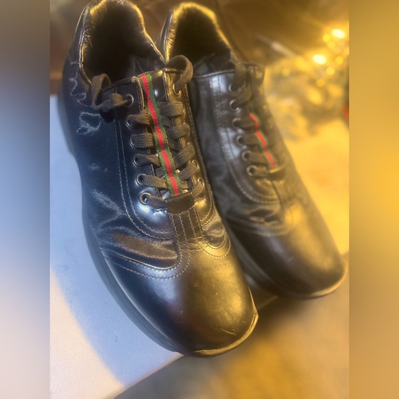 Gucci Other - Men’s Gucci Black Leather Trainer Sneakers